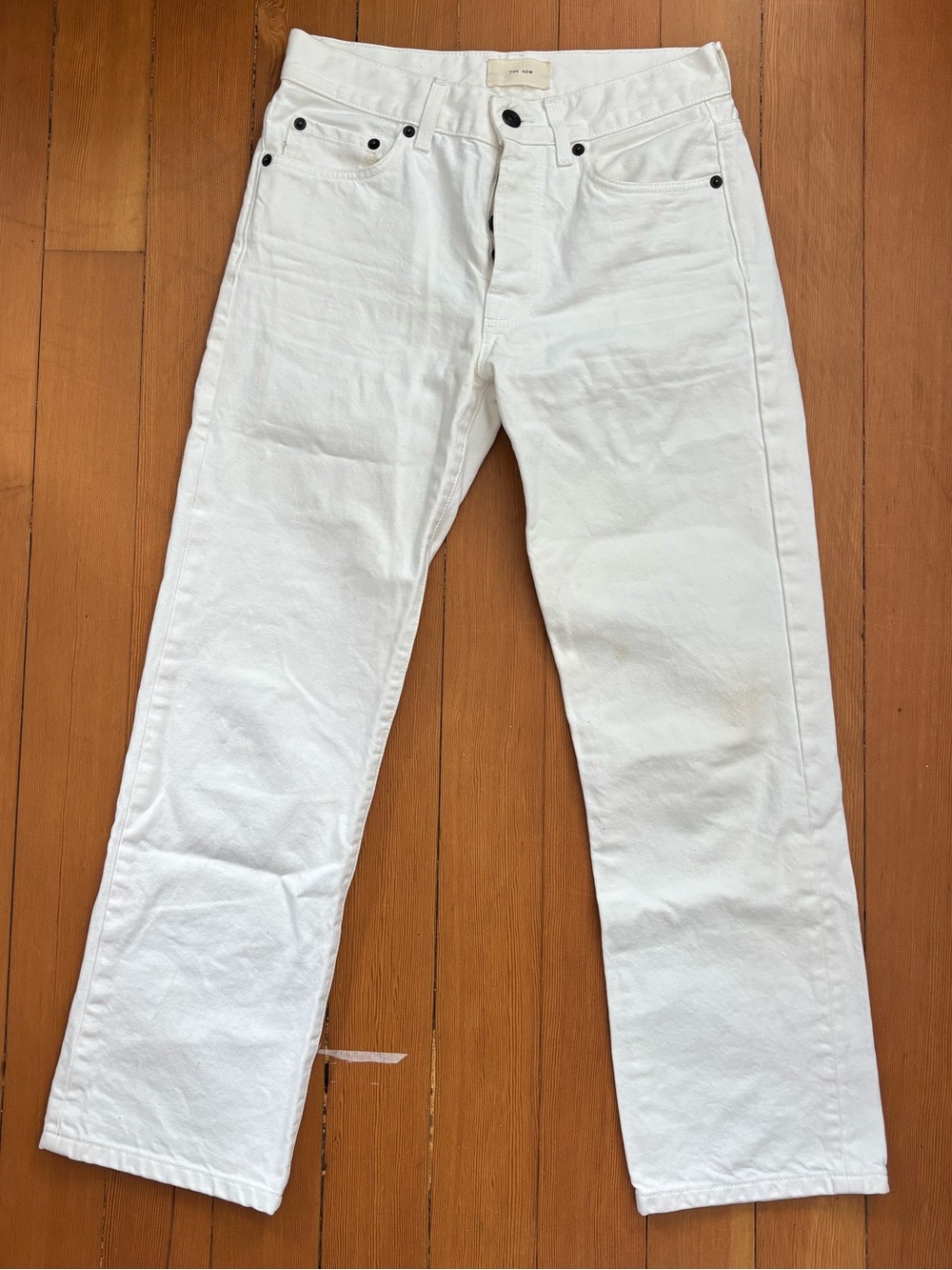The Row White Straight-Leg Jeans